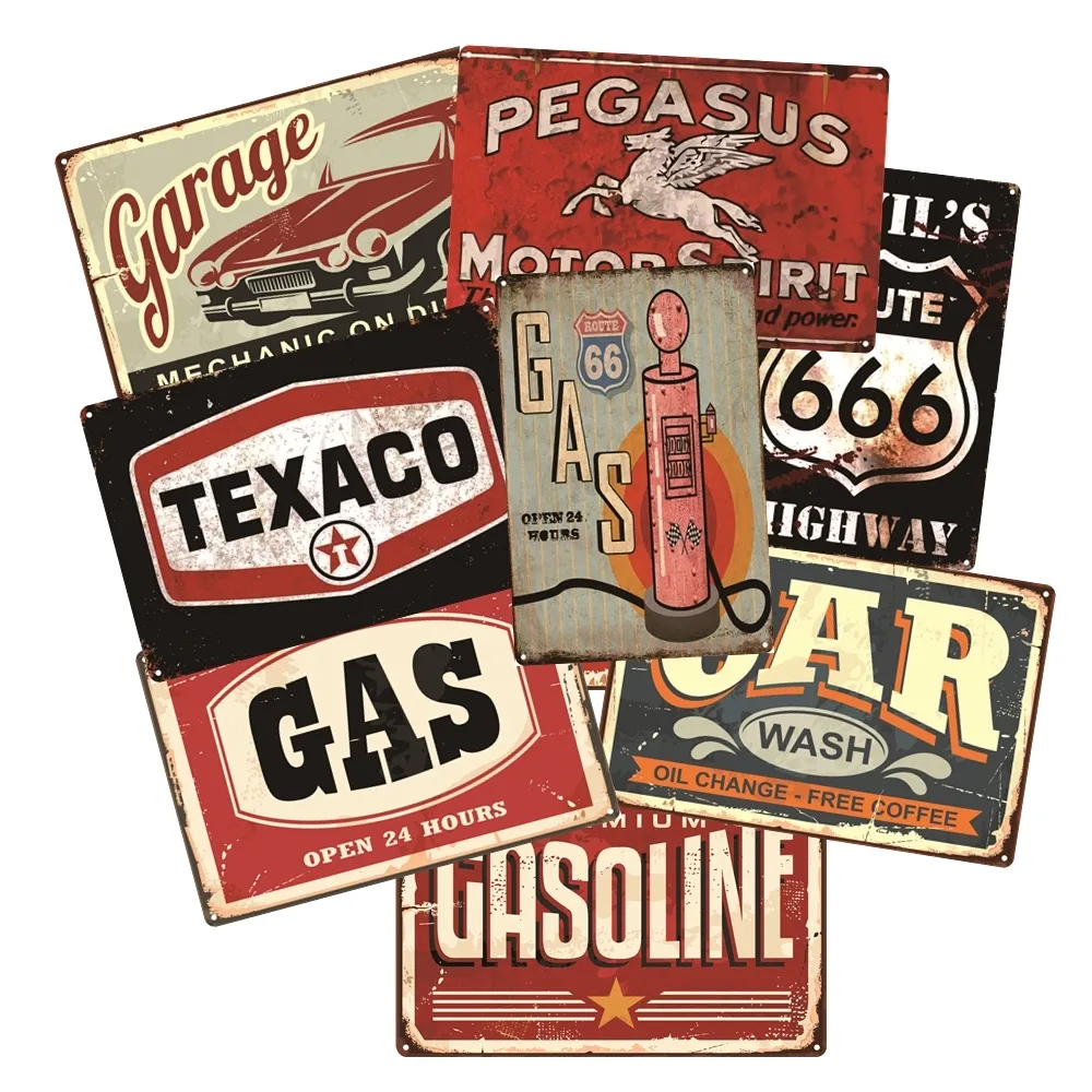 High Quality Printed Logo Vintage Retro Metal Plaque Antique Old Poster Tin Decorative Signs For Bar