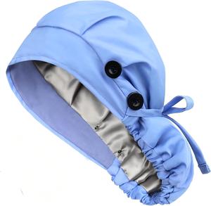 Gorro Quirúrgico Ajustable para Mujer, Gorro de Enfermera y Doctora con Red para el Cabello, Gorro Quirúrgico con Forro de Satén para Mujer, para Cola de Caballo, para Uso Hospitalario - Product Image 1