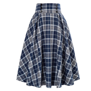 Nouvelle jupe trapèze unie respirante mi-longue décontractée et sexy pour femme, printemps-été - Product Image 5