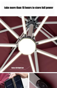 <span class=keywords><strong>Parasol</strong></span> de terrasse moderne de 3 m, écologique, imperméable, résistant au vent, protection <span class=keywords><strong>UV</strong></span> <span class=keywords><strong>50</strong></span>+, avec base réglable et structure en aluminium pour l'extérieur - Product Image 6