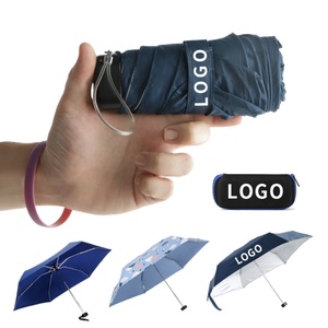 5 Fold Mini Ultra Compact Folding <b>Umbrella</b> Pocket Size Portable Travel Sun and Rain <b>Umbrella</b> - Product Image 1