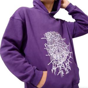 Pull-over surdimensionné en molleton 100 % coton de haute qualité, personnalisé, avec col <span class=keywords><strong>Spader</strong></span>-web en crochet 3D, manches longues, avec logo - Product Image 2