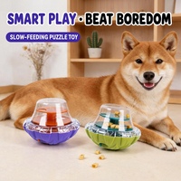 Jouet interactif pour chien Wobble Treat Dispensing : Distributeur de friandises, puzzle et mangeoire lente pour la stimulation mentale et le soulagement de l'ennui