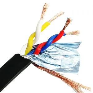 Wire Manufacturer RS485 Cable 4 Core 2.5mm2 Square Twisted Pair Shielded Wire Industrial Control Signal Transmission Cable