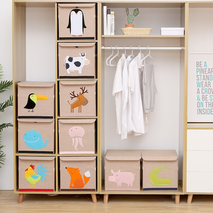 Boîte de rangement pour <span class=keywords><strong>vêtements</strong></span> en tissu de lin pliable multifonction de grande taille pour enfants, prix intéressant - Product Image 6