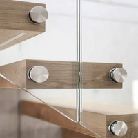Escalier à enroulement à structure en acier invisible personnalisable, marche d'escalier flottante durable, installation de bricolage, intérieur modulaire moderne