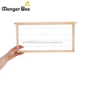 Cadres de ruche Langstroth profonds personnalisables en bois de pin néo-zélandais Menger Bee avec œillets en fil d'acier inoxydable, fentes pour trous de 4x5mm - Product Image 6