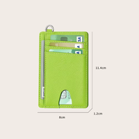 Dompet Kartu Kredit & ID Bisnis Kulit Saffiano Tipis dengan Logo Custom, Kantong Depan Multi Warna, dan Desain Lipat