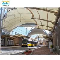 Estructura de Membrana Tensada de PVDF ETFE de Gran Envergadura sin Columnas, Alta Transmisión de Luz, Ecológica, para Calle Comercial, Parque, Hotel