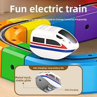 Tren Eléctrico 3D Infinity Track, Bloques de Construcción, Vehículo de Pista, Juego de Juguetes, Pistas de Carreras Flexibles Antigravedad