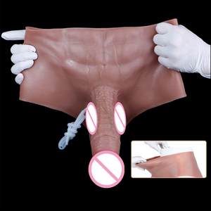 Pantalon réaliste avec pénis en silicone de 8,26 pouces pour stimulation anale et du point G, effet éjaculation, produits érotiques - Product Image 2