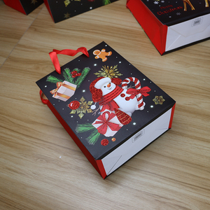 Kích Thước Tùy Chỉnh In Đầy Đủ Màu Sắc Giáng Sinh Lễ Hội Mua Sắm Món Quà Tráng Túi Giấy Hàng Khối Trong Kho Sẵn Sàng Để Tàu Túi Giấy - Product Image 5