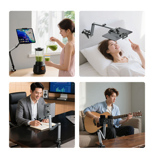 Support de téléphone portable avec bras télescopique en alliage d'aluminium, support de bureau pour utilisation au chevet - Product Image 5