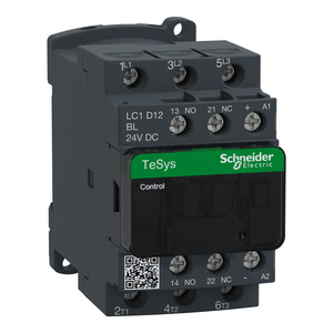 TeSys D AC Contactor LC1D12BL 3P(3 NO) AC-3 =440V 12A 24V คอยล์สำหรับ 110V/48V/380V วงจรหลัก ติดตั้งบนรางดินอุตสาหกรรม - Product Image 1