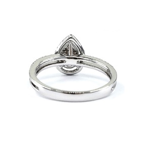 Fine Fabulous Design Meilleure Qualité 14k Or Blanc Massif Diamant Naturel Bagues De Fiançailles Véritable Cluster De Diamant Pour Femme - Product Image 2