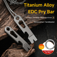 Mini-outil multifonction en alliage de titane EDC : tire-bouchon, levier de démontage, ouvre-bouteille, pour camping en extérieur, portable, léger
