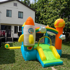 Tobogán de agua inflable personalizado OEM, trampolín de escalada, castillo, trampolín de arco iris, piscina, combinación de rebote, tobogán elástico - Product Image 1