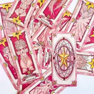 Set de 56 Piezas de Cartas Tarot Clow de Anime <span class=keywords><strong>Card</strong></span> <span class=keywords><strong>Captor</strong></span> <span class=keywords><strong>Sakura</strong></span>, 2 Diseños, 12.7*5.6 cm, Artesanías de Papel para Regalo - Product Image 4
