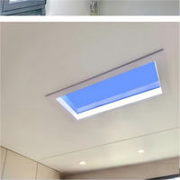 Panel de Luz Artificial para Interiores, Alto CRI, Ventana Empotrada de Aluminio, Simulación de Cielo Azul, Luz de Techo LED, Tragaluz Virtual para Taller