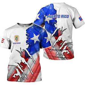 Camiseta Personalizada con el Escudo de Puerto Rico, Camiseta Americana Personalizada de Puerto Rico, Camiseta Boricua Taino con Rana para Hombre - Product Image 2