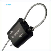 Fabricant de boucle noire auto-agrippant réglable M12 Double côtés en acier câble câble en boucle pince en aluminium