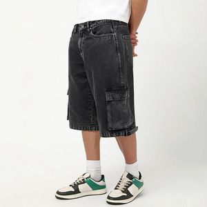 Shorts en jean amples décontractés pour homme, style streetwear, avec poches fonctionnelles, pour l'été - Product Image 2