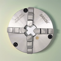 Mandrin auto-centrant à 4 mors SANOU pour tour, outil de tournage de précision K12-80 K12-100 K12-130 K12-160 K12-200 K12-250