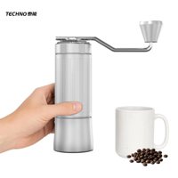 Moulin à café manuel et électrique portable en alliage d'aluminium, meule conique en acier inoxydable SUS420 de 40 mm, 36 niveaux de réglage pour l'espresso
