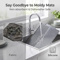 Tapis de drainage antidérapant réutilisable en silicone écologique classique pour la cuisine domestique