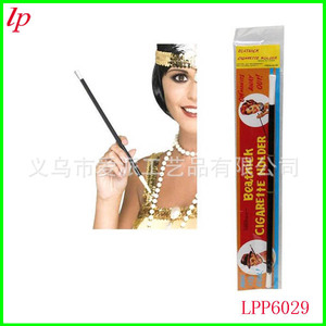LPP6029 Black <b>Plastic</b> Cigarette Holder 34cm Halloween Costume Prop Smoking <b>Rod</b> Unisex - Product Image 1