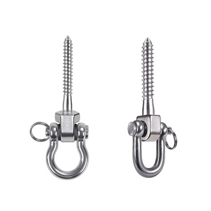 Gancho giratorio Haoze M8 de acero inoxidable 304 tipo D para columpio, saco de boxeo, hamaca, yoga y colgados - Product Image 1