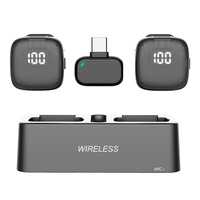 Mikrofon Nirkabel Logam Omni-directional Portabel M3 Mini 48kHz 24bit Kapsul Kondensor MEMS Digital Tipe-C untuk Video Luar Ruangan