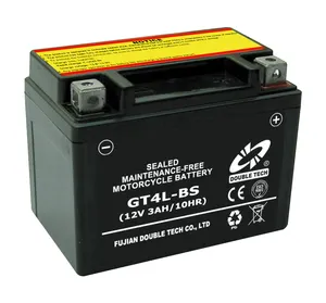 Batterie au plomb sans entretien moto batterie GT4-BS(12V 3AH)