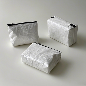 Custom Waterproof Dupont Paper Recycle Travel Toiletry Wash Make Up <strong>Bags</strong> Zipper Makeup Dupont Pouches Tyvek <strong>Cosmetic</strong> <strong>Bag</strong> - Product Image 1