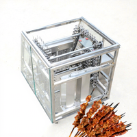 Machine à barbecue automatique à chaîne en acier inoxydable, chauffage au gaz, sans fumée, pour cuisine et terrasse