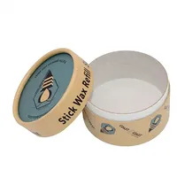 Emballage écologique en carton kraft pour cosmétiques, pot de crème, boîte de parfum solide avec impression quadricolore faite à la main