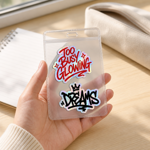 Pegatina Personalizada con Diseño de Graffiti, Slogan y Texto Holográfico, Adhesivo Impermeable para Laptop, Porta Identificaciones - Product Image 6