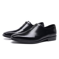 Chaussures Derby basses pour hommes, style britannique, formelles, à bout pointu, richelieu polies pour le travail, grandes tailles 38-46