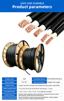 Kabel Daya Fleksibel VVR 0.6/1kV Tembaga Murni Isolasi PVC 2/3/4/5 Inti 1.5-35mm² Pengkabelan Peralatan Industri Bersertifikasi CE