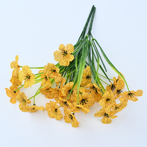 Plantes artificielles en plastique, herbe de printemps verte violette, décorations pour la maison, mariage, extérieur, ornements floraux simulés, verdure artificielle - Product Image 3