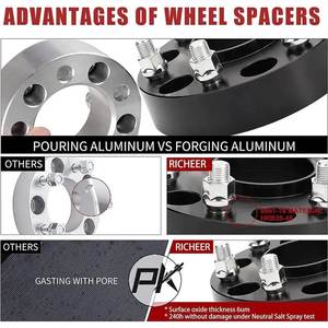 Espaciador de rueda de varios coches forjado personalizado 4X 5X 8X 6X139.7 50MM CB93.1 adaptador de rueda de aluminio céntrico para todos los coches - Product Image 3