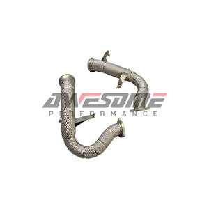 Downpipe Deportivo de Alto Rendimiento para <span class=keywords><strong>Porsche</strong></span> <span class=keywords><strong>Macan</strong></span> 95B Turbo/<span class=keywords><strong>GTS</strong></span> 3.0T 3.6T, Tubos de Escape de Acero Inoxidable con Protectores Térmicos - Product Image 2