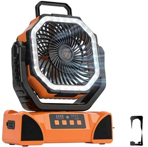 Ventilador de Techo Oscilante Recargable por USB con Luz LED, 4 Velocidades Ajustables, Portátil, para Camping, Oficina y Hogar - Product Image 1