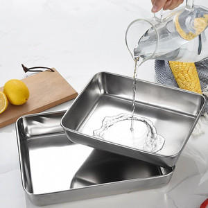 Bonne qualité cuisine en acier inoxydable carré Rectangle plateau rôtissoire chauffant conservation lave-vaisselle multifonctionnel cuisson - Product Image 4