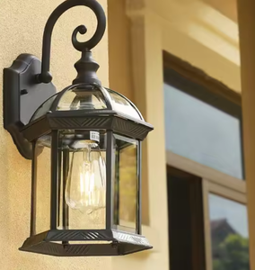 Moderno Vintage negro Sconce LED lámparas de pared jardín calle venta al por mayor impermeable Base de aluminio blanco cálido CCT fuente de alimentación Solar - Product Image 3