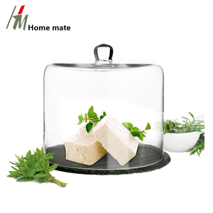 Bandeja de <span class=keywords><strong>pizarra</strong></span> de piedra <span class=keywords><strong>negra</strong></span> con cubierta de <span class=keywords><strong>vidrio</strong></span>, bandeja para Tartas, <span class=keywords><strong>pizarra</strong></span>, última moda - Product Image 1