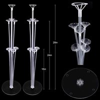 Kit de support de ballon colonne de ballon transparente avec 7 bâtons 7 tasses 1 base pour Table Graduation anniversaire bébé douche décorations de fête