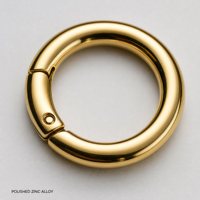Mousquetons personnalisés en alliage de zinc avec ressort de déclenchement, anneaux en O, connecteurs pour porte-clés, anneaux dorés, accroche-sac portable 50mm 25mm