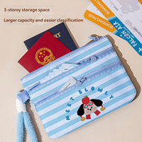Nueva Bolsa de Viaje Impermeable de Oxford con Diseño de Dibujos Animados para Guardar Documentos, Pasaportes y Tarjetas de Identificación