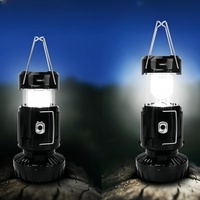 Lanterne de camping solaire à LED, lampe de poche légère et étanche pour l'extérieur, kit de survie, rechargeable par USB